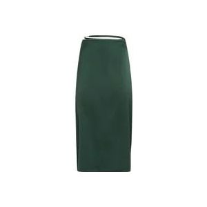 Jacquemus Donkergroene Midi Rok , Green , Dames , Maat: S