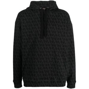 Valentino Garavani, Heren, Sweatshirts & Hoodies, Zwart, Maat: M Katoen,