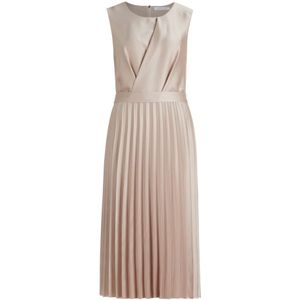 Betty & Co - Chiffonjurk - Beige - Midi - Dames - Met Plooien