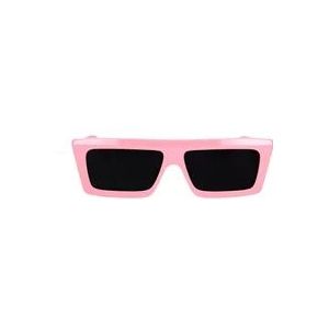 Celine Glamoureuze vierkante zonnebril in roze acetaat met grijze organische lenzen , Pink , Heren , Maat: 57 MM