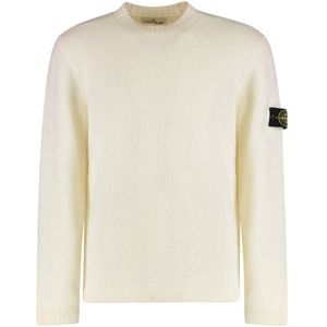 Stone Island, Heren, Truien, Wit, Maat: 2XL