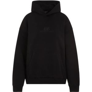 Balenciaga, Dames, Sweatshirts & Hoodies, Zwart, Maat: XS Katoen,