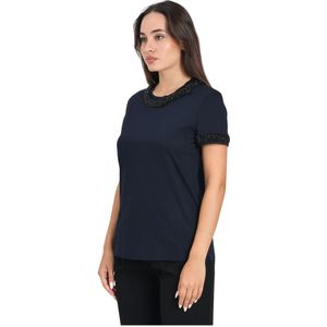 Max Mara, Dames, Tops, Blauw, Maat: S Katoen,