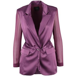 Pinko, Dames, Jassen, Paars, Maat: XS Satijn,