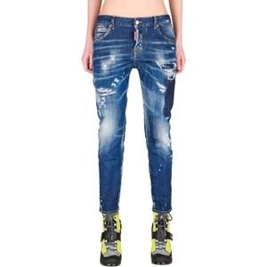 Dsquared2, Dames, Jeans, Blauw, Maat: 2XS Katoen,