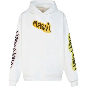 Marni, Heren, Sweatshirts & Hoodies, Wit, Maat: S