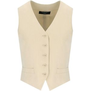 Weekend Max Mara, Dames, Jassen, Beige, Maat: S Linnen,