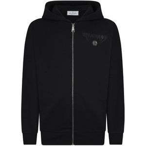 Philipp Plein, Heren, Sweatshirts & Hoodies, Zwart, Maat: XS Fleece,