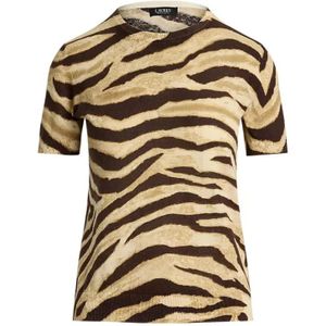 Gebreide Trui - Dierenprint - Knitwear - Normale Pasvorm - Kwartmouw