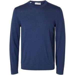 Selected Homme, Heren, Truien, Blauw, Maat: M Wol,