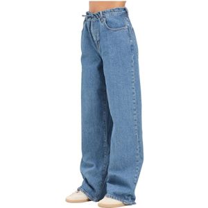 Lacoste - Denim Palazzo Jeans - Blauw - Regular Fit