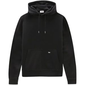 Woolrich, Heren, Sweatshirts & Hoodies, Zwart, Maat: S