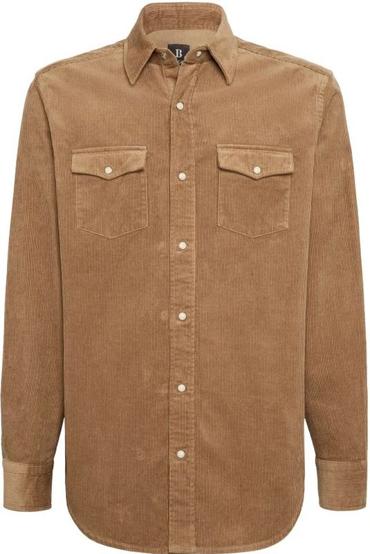 Boggi Milano, Heren, Overhemden, Bruin, Maat: XS Katoen,