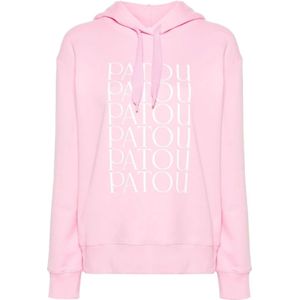 Patou, Dames, Sweatshirts & Hoodies, Roze, Maat: M Katoen,