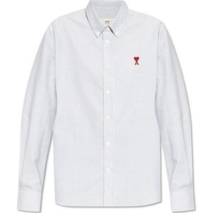 Ami Paris, Dames, Blouses & Shirts, Wit, Maat: 2XS Katoen,