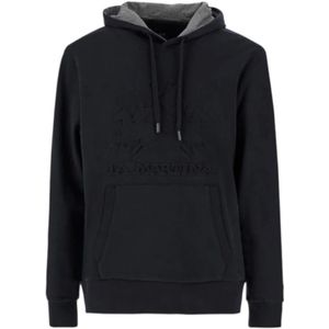 La Martina, Heren, Sweatshirts & Hoodies, Zwart, Maat: L Katoen,