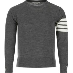 Thom Browne, Heren, Truien, Grijs, Maat: S Wol,