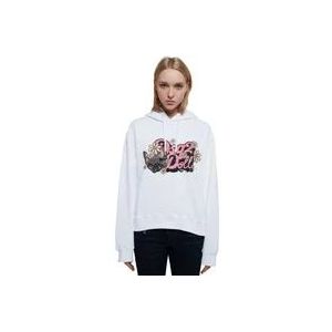 Dsquared2 Witte Doll Grafische Sweater , White , Dames , Maat: S