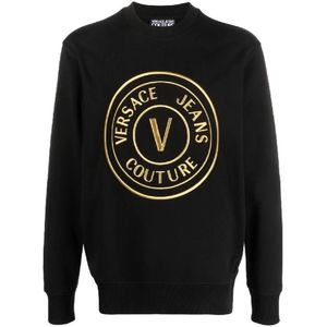 Versace Jeans Couture - V Emblem 3D Embro Sweater - Zwart - Heren