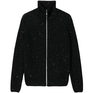 Oltre, Dames, Truien, Zwart, Maat: S Nylon,