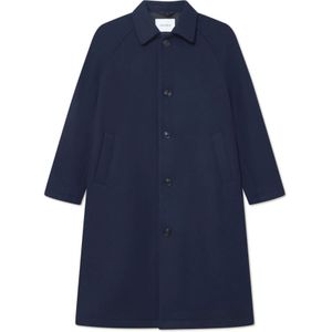 Les Deux, Heren, Mantels, Blauw, Maat: XL Wol,