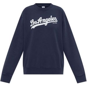 Sporty & Rich, unisex, Sweatshirts & Hoodies, Blauw, Maat: XS Katoen,