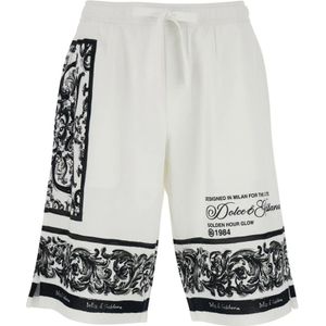 Dolce & Gabbana, Heren, Korte broeken, Wit, Maat: L Katoen,