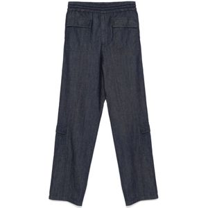 Dries Van Noten, Heren, Broeken, Blauw, Maat: L Katoen,