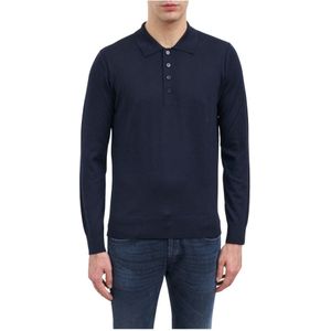 Paolo Pecora, Heren, Tops, Blauw, Maat: S