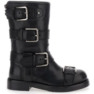 Dolce & Gabbana - Horse Leather - Enkellaarsjes - Zwart