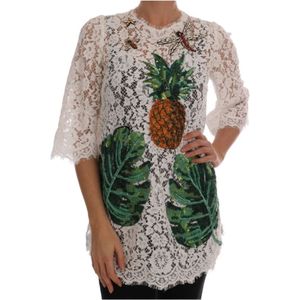 Dolce & Gabbana - Mini-blouse - Wit - Katoen