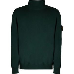 Stone Island - Logo Turtleneck - Truien - Groen - Wol