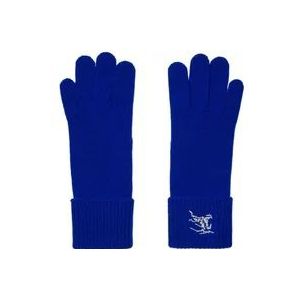 Burberry Ocean Blue Cashmere Gebreide Handschoenen , Blue , Heren , Maat: M/L