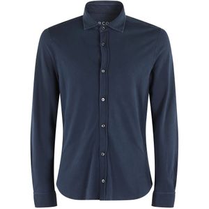 Circolo 1901, Heren, Overhemden, Blauw, Maat: S Jersey,