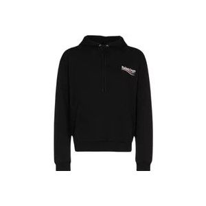 Balenciaga Geborduurde hoodie , Black , Heren , Maat: 2XS