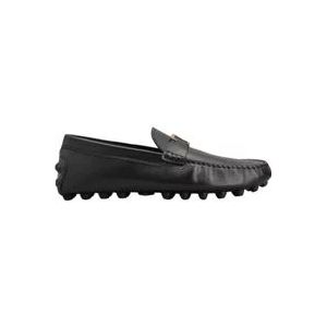 Tod's Gommino Bubble Leren Platte Schoenen , Black , Heren , Maat: 41 EU