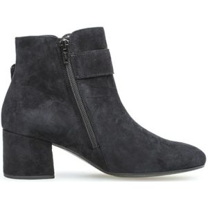 GABOR - Enkellaarsjes - Grijs - Velours Look - Middelhoge Hak