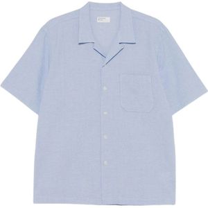 Universal Works, Heren, Overhemden, Blauw, Maat: XL Katoen,