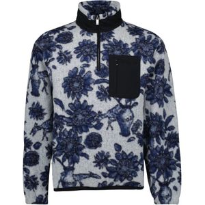 Dior - Bicolor Sweatshirt - Blauw en Wit - Heren - Wol