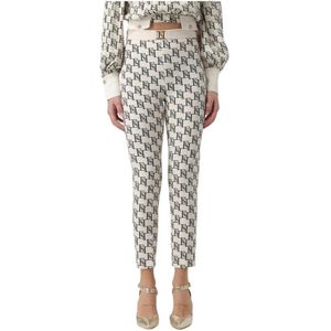 Elisabetta Franchi, Dames, Broeken, Veelkleurig, Maat: M