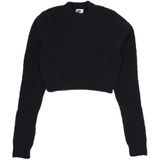 Nike - Phoenix Fleece Top - Korte Oversized - Zwart - 80% Katoen/20% Polyester