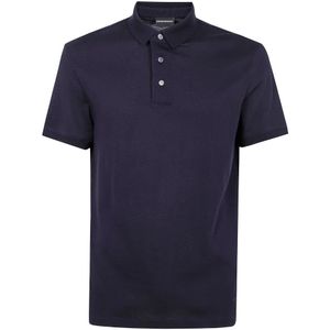 Emporio Armani, Heren, Tops, Blauw, Maat: L Katoen,