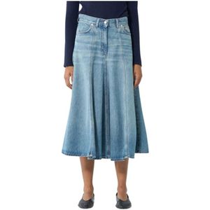 Haikure, Dames, Rokken, Blauw, Maat: W28 Denim,