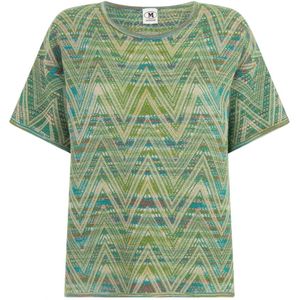 M Missoni, Dames, Tops, Veelkleurig, Maat: L Wol,