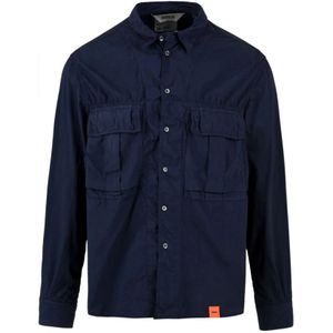 Aspesi, Heren, Overhemden, Blauw, Maat: L Katoen,