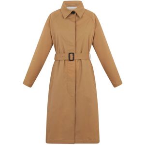 Twinset, Dames, Mantels, Bruin, Maat: XL Poliester,