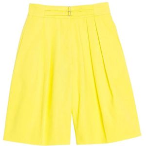Ines de la Fressange Paris, Dames, Korte broeken, Geel, Maat: 2XS Katoen,