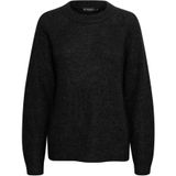 Soaked in Luxury - Zwarte Raglan Trui met Pofmouwen - Dames - Vesten