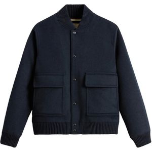 Woolrich, Heren, Jassen, Blauw, Maat: XL Wol,