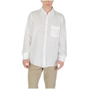 Hugo, Heren, Overhemden, Wit, Maat: M Linnen,